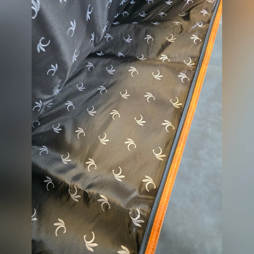 Blue Garment Bag with Orange Trim